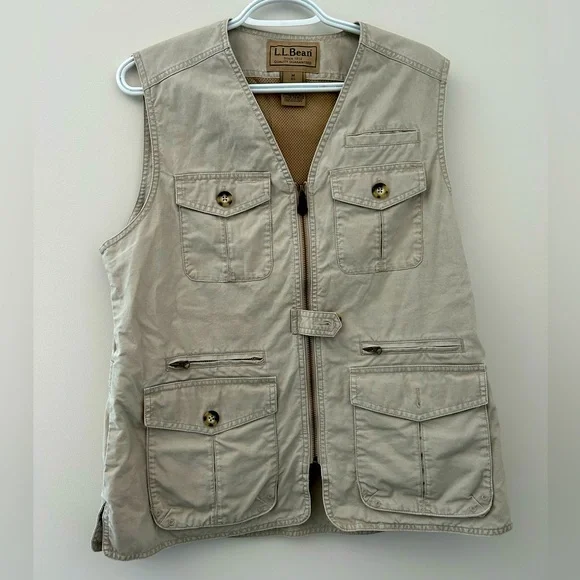 Gilet De Pêche L.L.Bean Homme - Taille M - Couleur Khaki/Beige - Occasion